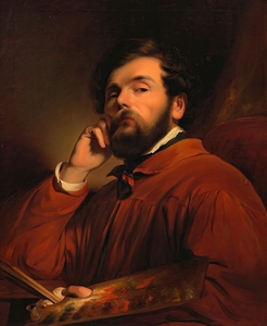 Selbstbildnis Friedrich von Amerling [Self Portrait of Friedrich von Amerling] [1846] by Friedrich von Amerling [1803–1887]